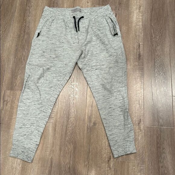 Gray Jogger Pants with Black Accents - Picture 1 of 8
